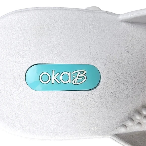 Oka.B Kona Metal Floral Flip Flop Sandals in Salt Size ML - Picture 7 of 12